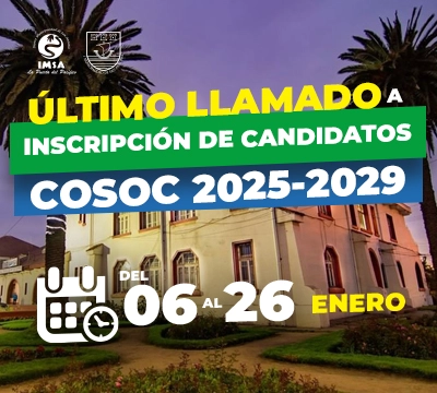 Último llamado a inscripción de candidatos COSOC 2025-2029